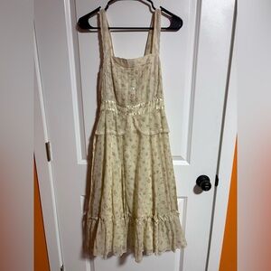Vintage 70’s Cream Floral Gunne Sax Prairie Dress